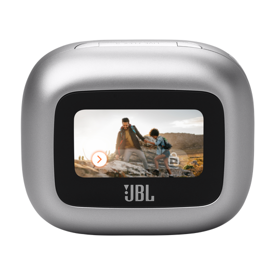 JBL Live Flex 3 - Silver - True wireless noise-cancelling open-stick earbuds - Back